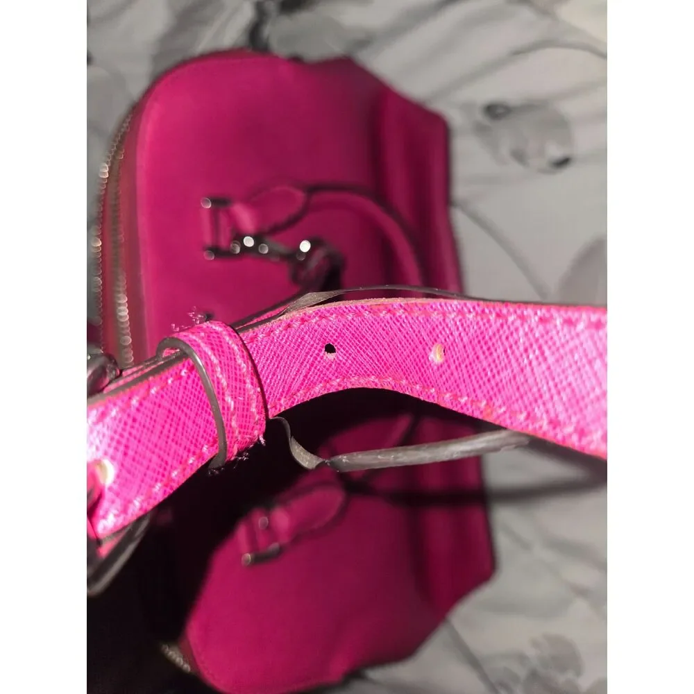Michael Kors Pink Saffiano Leather Satchel Shoulder Bag Crossbody Purse